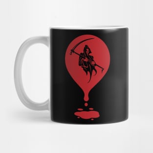 Grim Reaper and Scythe With Blood Mug